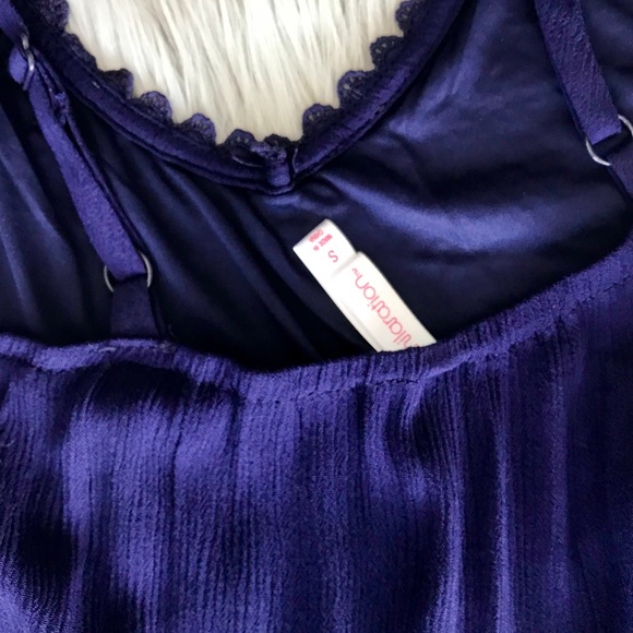 Xhilaration Embellished Romper in Blue size Small - Picture 3 of 7